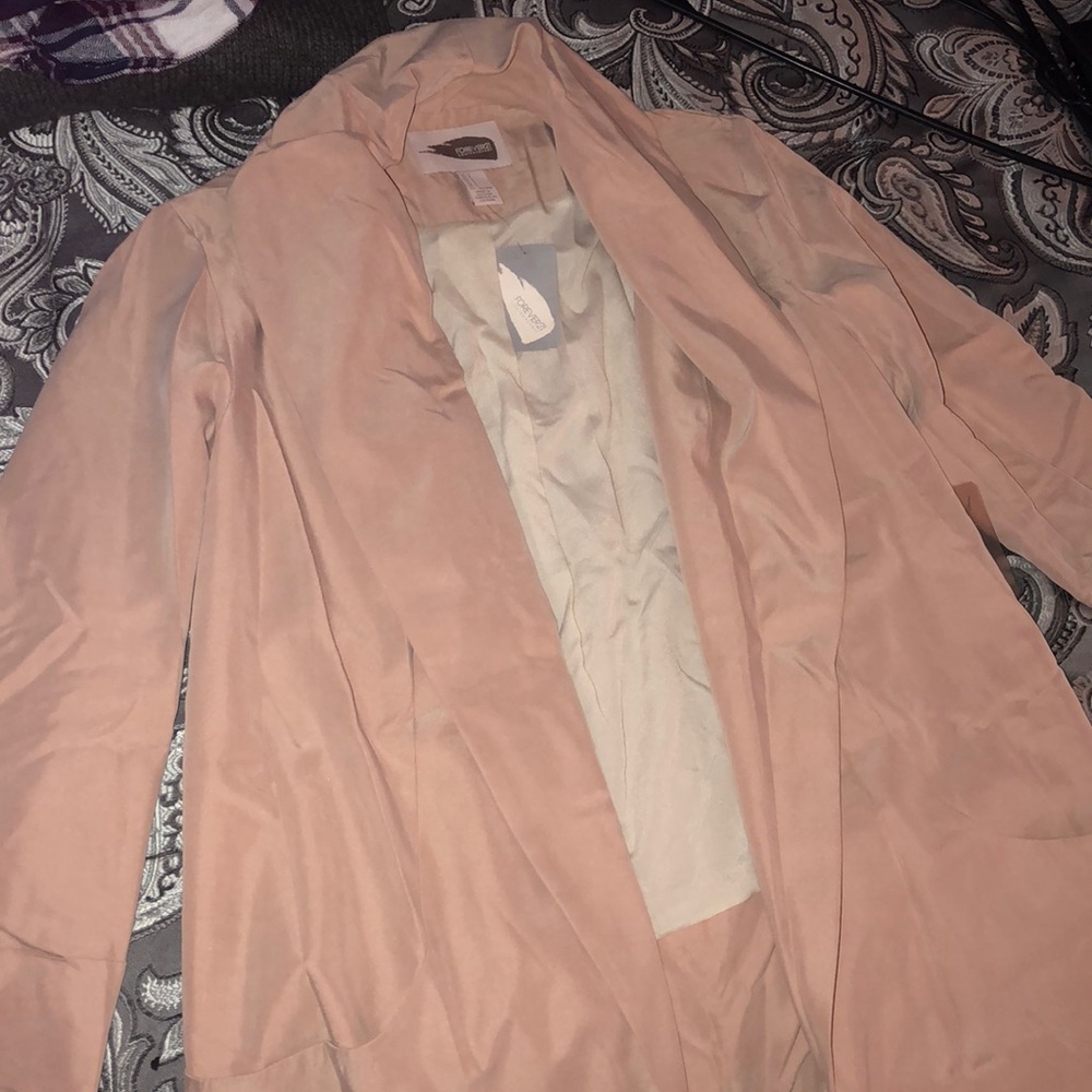 Light cream pink suit jacket